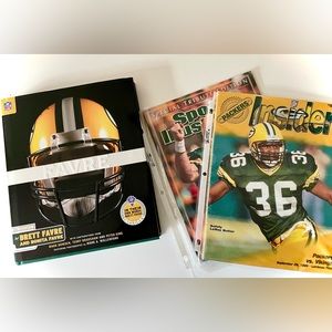 Brett Favre NFL Green Bay Packers Book Sports Illustrated Mag & NFL Game Program